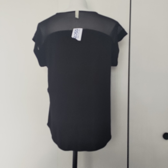 Rhinestone Detail V Neck Short Sleeve Top sz XL - Picture 4 of 7